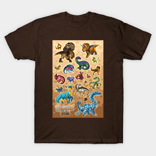 Cretaceous Critters T-Shirt by cometkins